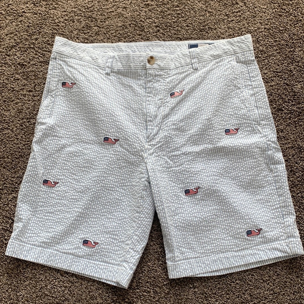 Vineyard Vines seersucker Americana shorts